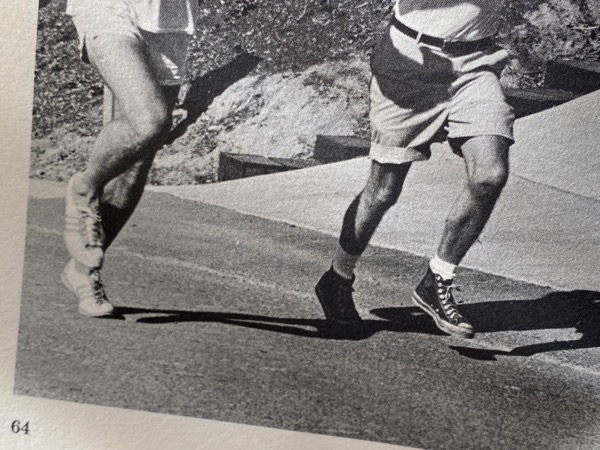 A page from Bill Bowerman's book 'Jogging' showing people jogging in 1967
